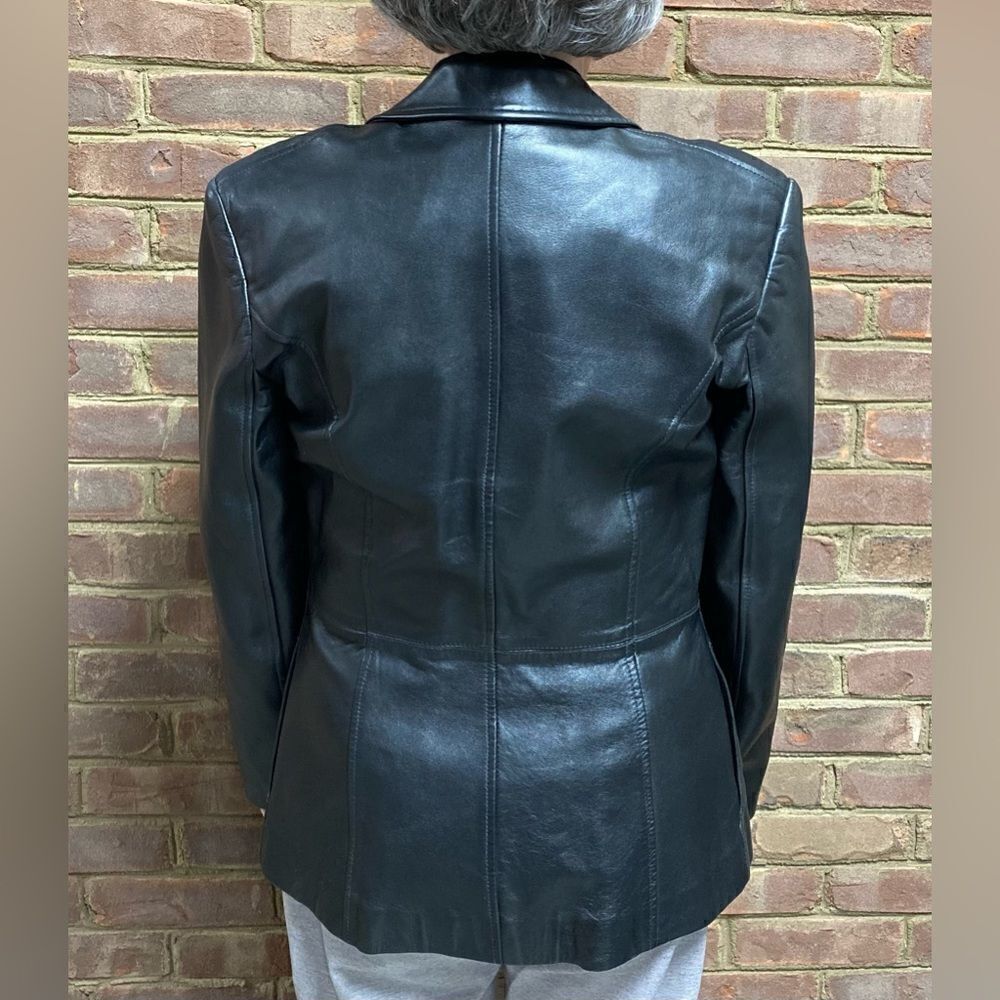 Cache Black Leather Jacket Size Small - Picture 9 of 9